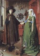 Jan Van Eyck Portrait of Giovanni Arnolfini and His Wife oil painting on canvas
